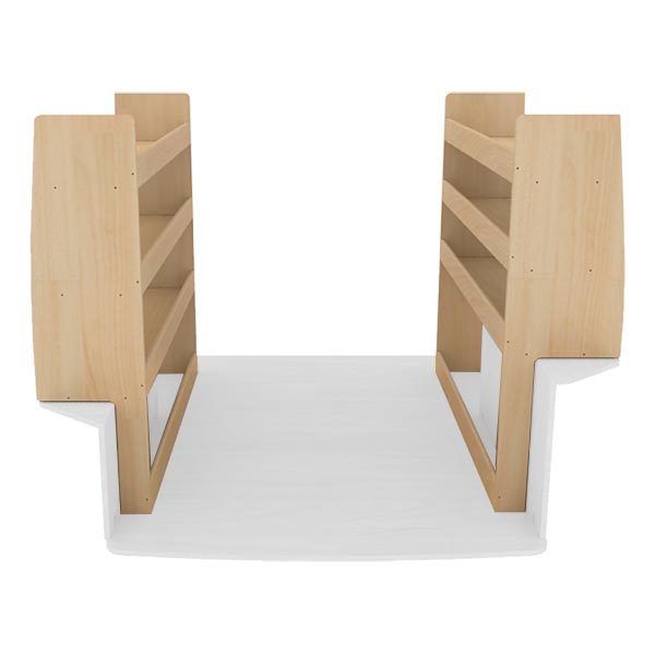 Pack de estanterías de madera équipement pour utilitaire Peugeot Bipper 2008 