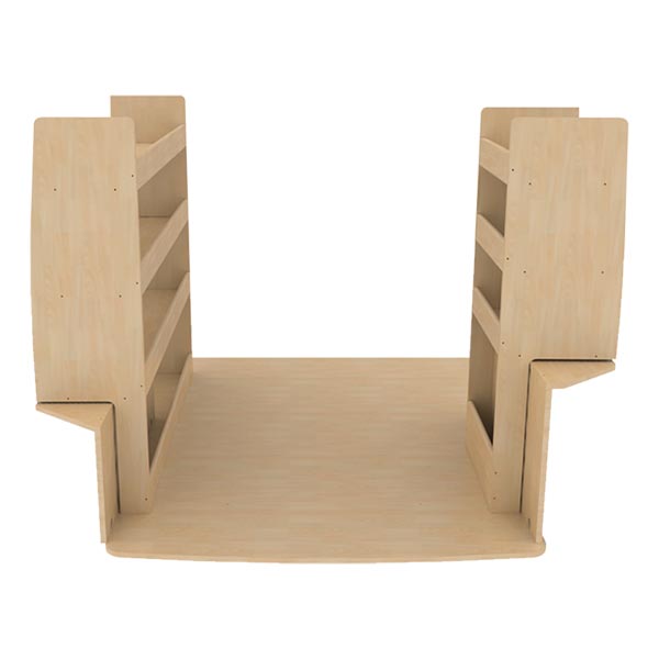 Equipamiento interior madera Optimum Pro en contrachapado bruto équipement pour utilitaire Peugeot Bipper 2008 