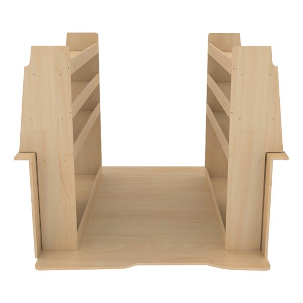 Equipamiento interior madera Optimum Pro en contrachapado bruto équipement pour utilitaire Peugeot Partner II 2008 