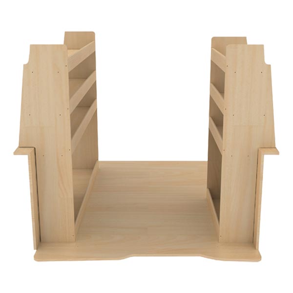 Equipamiento interior madera Optimum Pro en contrachapado bruto équipement pour utilitaire Peugeot Partner II 2008 