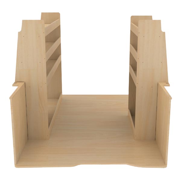 Equipamiento interior madera Optimum Pro en contrachapado bruto équipement pour utilitaire Peugeot Partner II 2008 