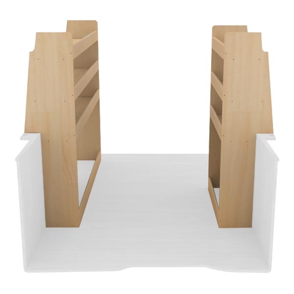 Pack de estanterías de madera équipement pour utilitaire Peugeot Partner II 2008 