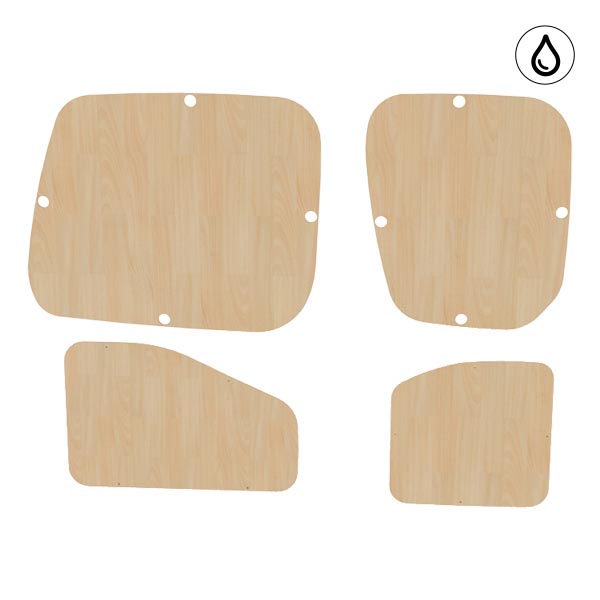 Puertas traseras de contrachapado barnizado équipement pour utilitaire Peugeot Partner II 2008 