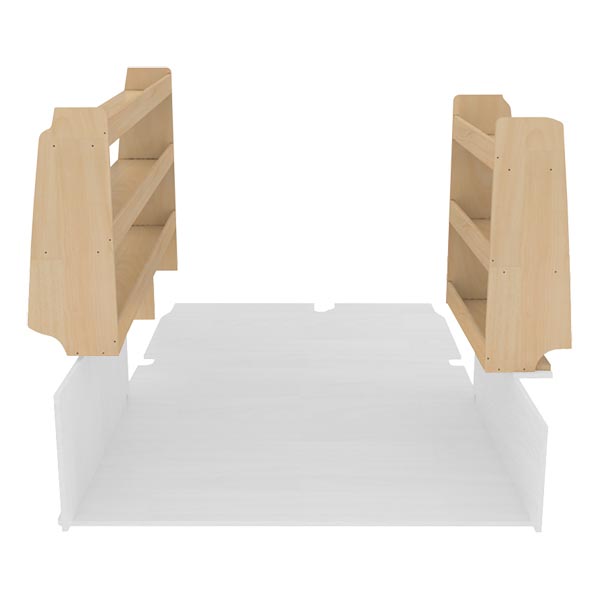 Pack de estanterías de madera équipement pour utilitaire Renault Kangoo II 2008 