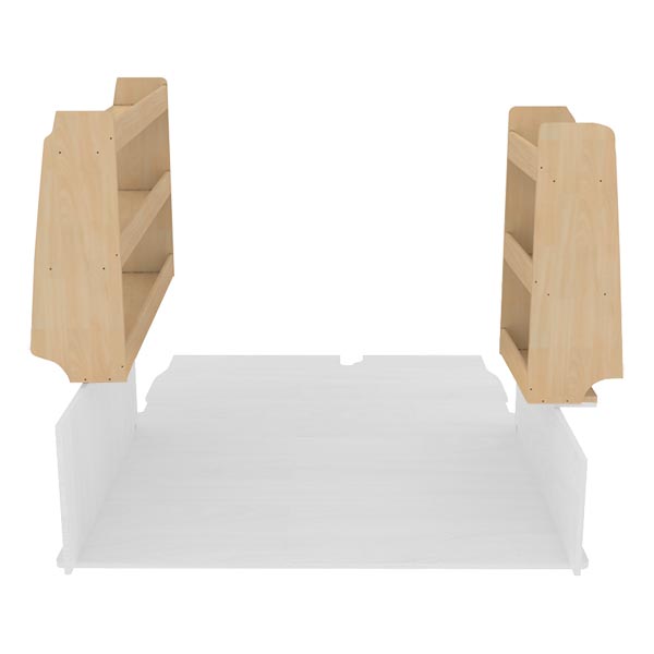 Pack de estanterías de madera équipement pour utilitaire Renault Kangoo II 2008 