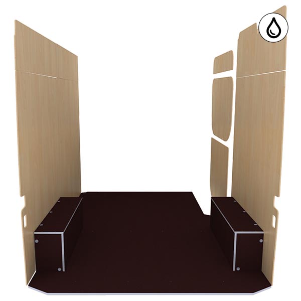 Panelado de madera Excellencia en contrachapado antideslizante + barnizado équipement pour utilitaire Mercedes Sprinter II 2006 
