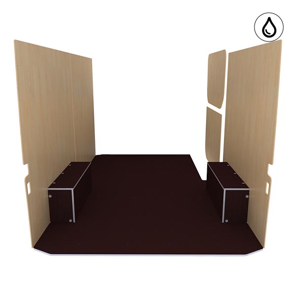 Panelado de madera Excellencia en contrachapado antideslizante + barnizado équipement pour utilitaire Mercedes Sprinter II 2006 
