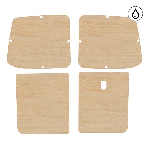 Puertas traseras de contrachapado barnizado équipement pour utilitaire Volkswagen Transporter 61 