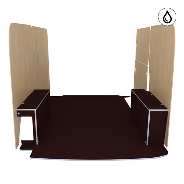 Panelado de madera Excellencia en contrachapado antideslizante + barnizado équipement pour utilitaire Volkswagen Transporter 5 