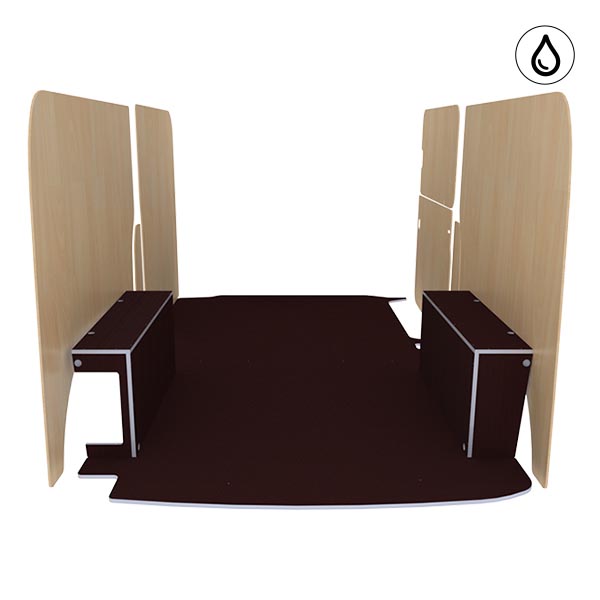 Panelado de madera Excellencia en contrachapado antideslizante + barnizado équipement pour utilitaire Volkswagen Transporter 5 