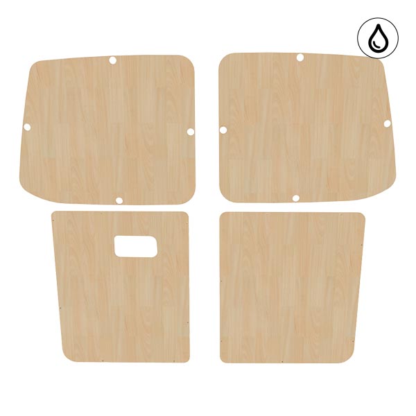 Puertas traseras de contrachapado barnizado équipement pour utilitaire Volkswagen Transporter 5 