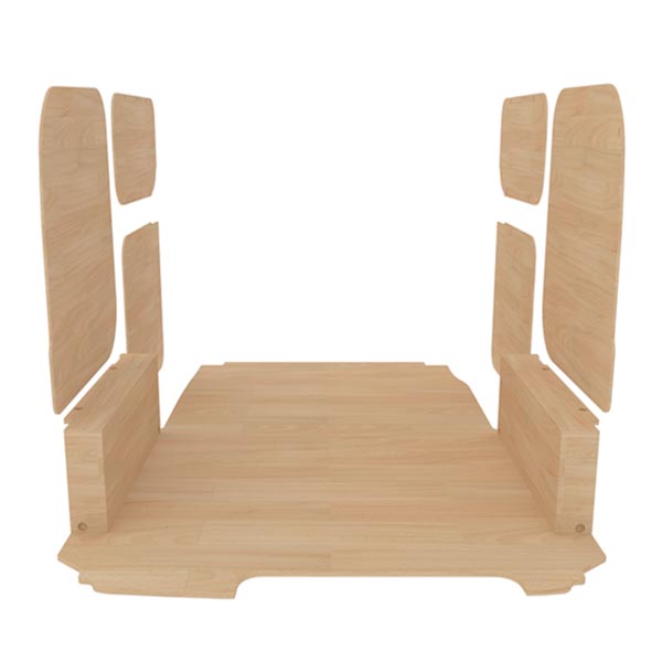 Panelado de madera Pro en contrachapado bruto équipement pour utilitaire Nissan NV200 2009 