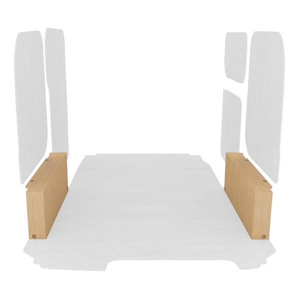 Cubre pasos de rueda de contrachapado en bruto équipement pour utilitaire Nissan NV200 2009 