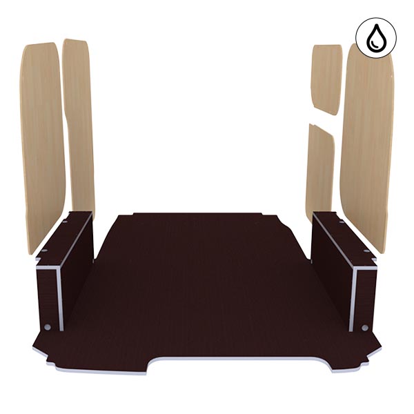 Panelado de madera Excellencia en contrachapado antideslizante + barnizado équipement pour utilitaire Nissan NV200 2009 