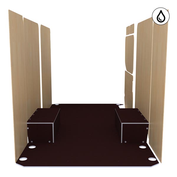 Panelado de madera Excellencia en contrachapado antideslizante + barnizado équipement pour utilitaire Iveco Daily III 2014 