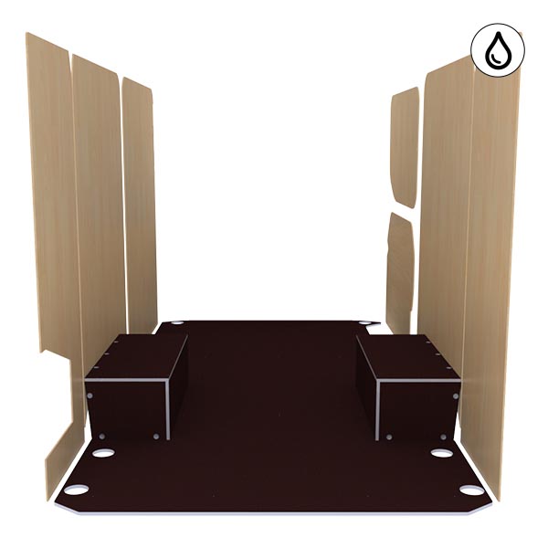 Panelado de madera Excellencia en contrachapado antideslizante + barnizado équipement pour utilitaire Iveco Daily III 2014 