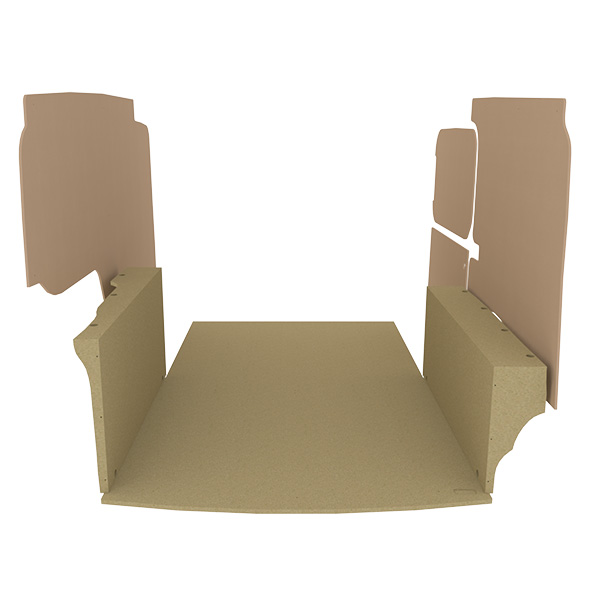 Panelado de madera Essential aglomerado + MDF / Puertas traseras incluidas équipement pour utilitaire Volkswagen Caddy V 2021 
