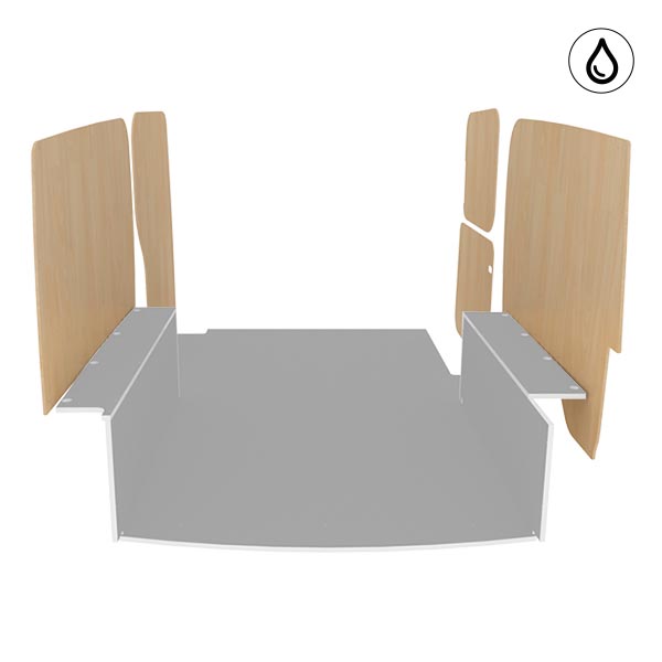 Paneles laterales de contrachapado barnizado équipement pour utilitaire Volkswagen Caddy 2004 