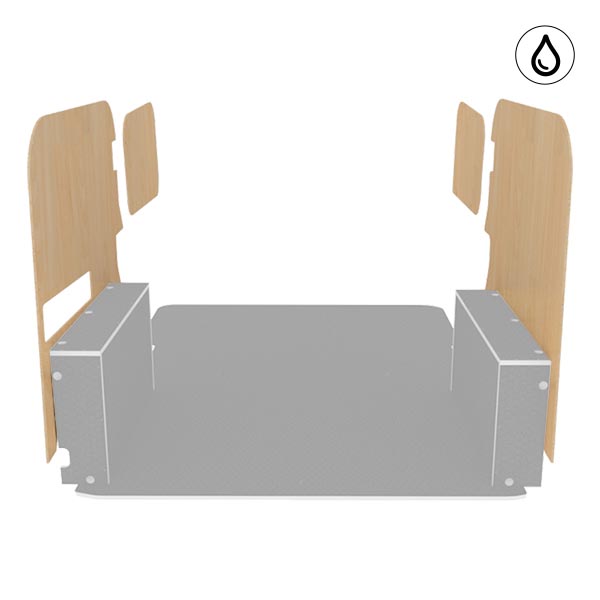 Paneles laterales de contrachapado barnizado équipement pour utilitaire Opel Combo C 2011 