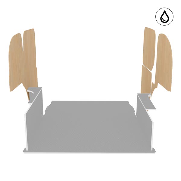 Paneles laterales de contrachapado barnizado équipement pour utilitaire Mercedes Citan 2013 