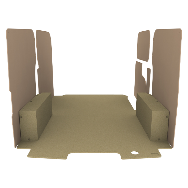 Panelado de madera Essential aglomerado + MDF / Puertas traseras incluidas équipement pour utilitaire Volkswagen Transporter 7 