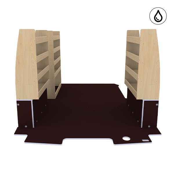 Equipamiento Optimum Excellencia en contrachapado barnizado y antideslizante équipement pour utilitaire Volkswagen Transporter 7 