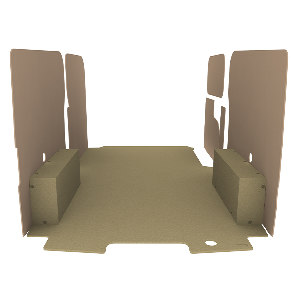 Panelado de madera Essential aglomerado + MDF / Puertas traseras incluidas équipement pour utilitaire Volkswagen Transporter 7 