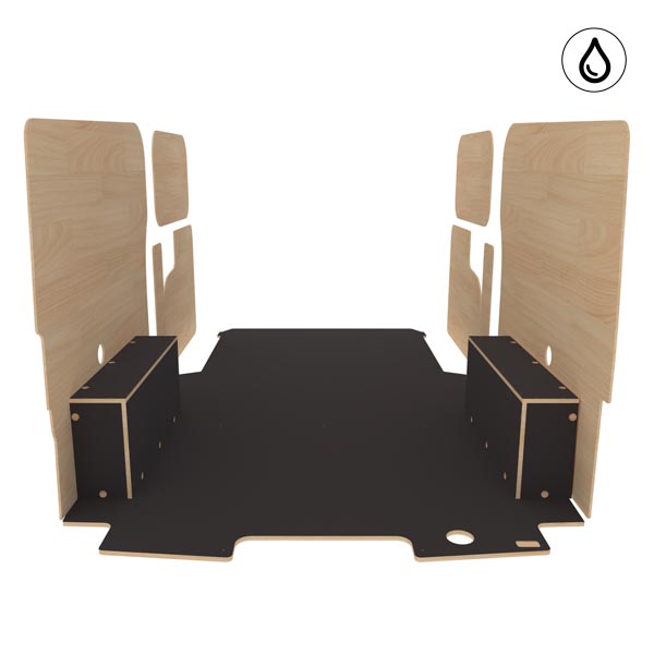 Panelado de madera Excellencia en contrachapado antideslizante + barnizado équipement pour utilitaire Ford Custom 2023 