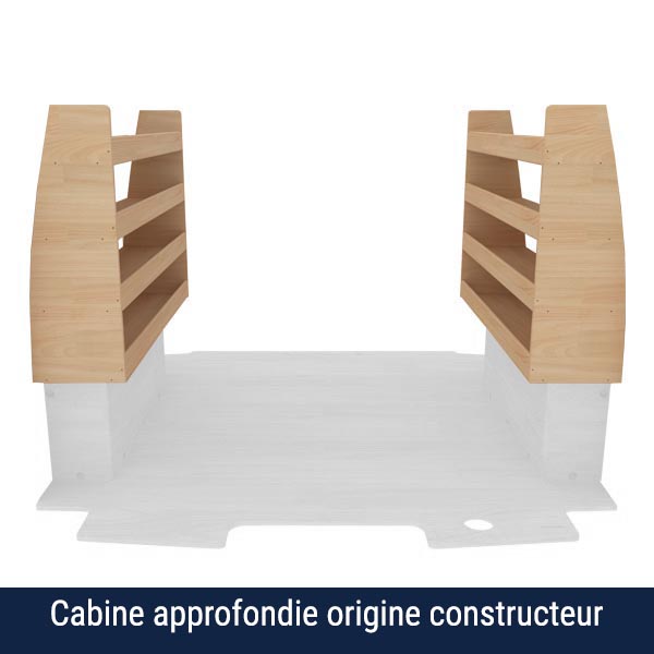 Pack de estanterías de madera équipement pour utilitaire Ford Custom 2023 