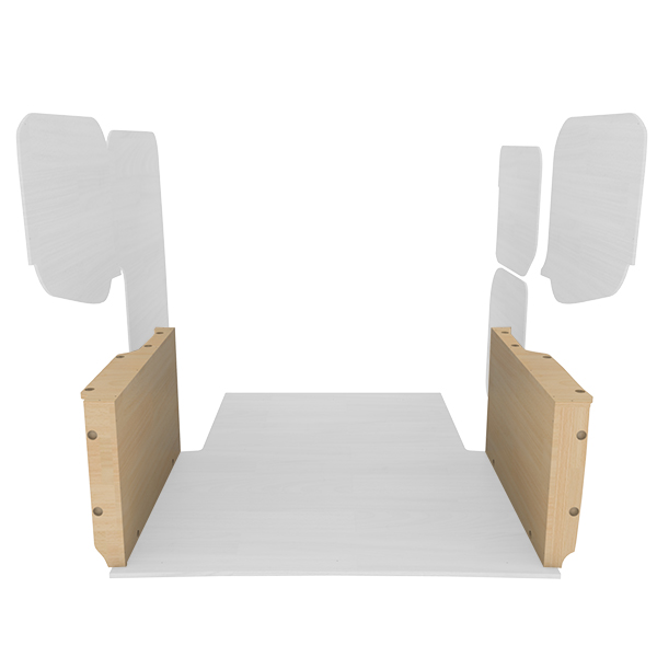 Cubre pasos de rueda de contrachapado en bruto équipement pour utilitaire Ford Transit Courier II 2024 