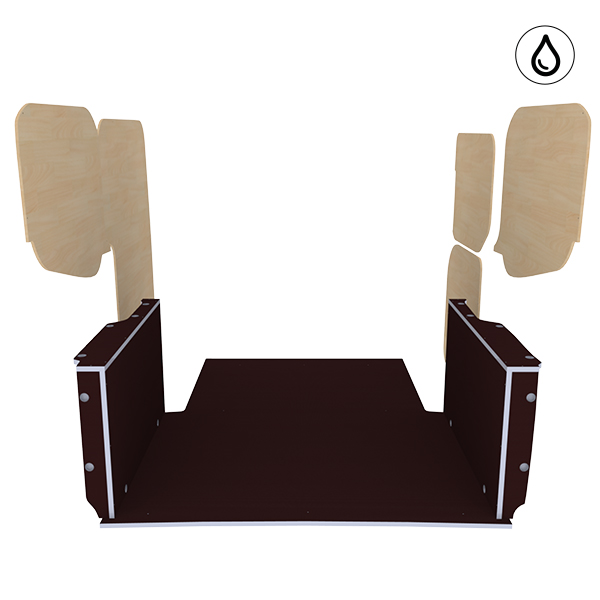 Panelado de madera Excellencia en contrachapado antideslizante + barnizado équipement pour utilitaire Ford Transit Courier II 2024 