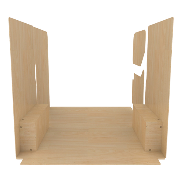 Panelado de madera Pro en contrachapado bruto équipement pour utilitaire Nissan NV400 2010 
