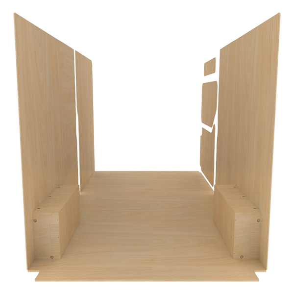 Panelado de madera Pro en contrachapado bruto équipement pour utilitaire Nissan NV400 2010 
