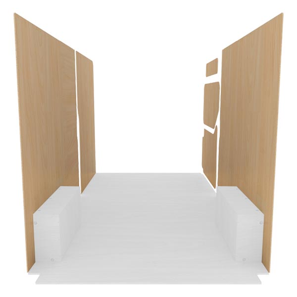 Paneles laterales de contrachapado en bruto équipement pour utilitaire Nissan NV400 2010 