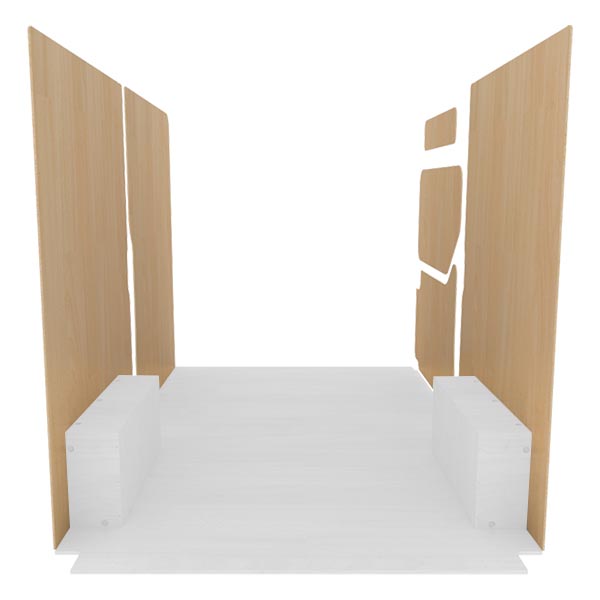 Paneles laterales de contrachapado en bruto équipement pour utilitaire Nissan NV400 2010 
