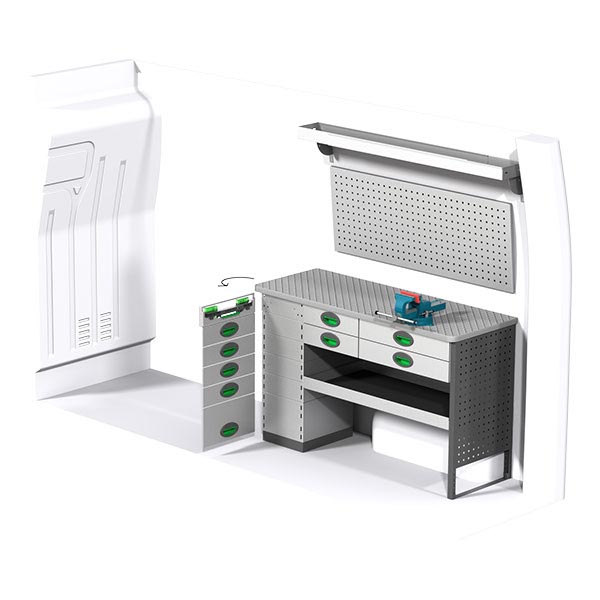 Equipamiento metálico lado derecho équipement pour utilitaire Nissan NV400 2010 