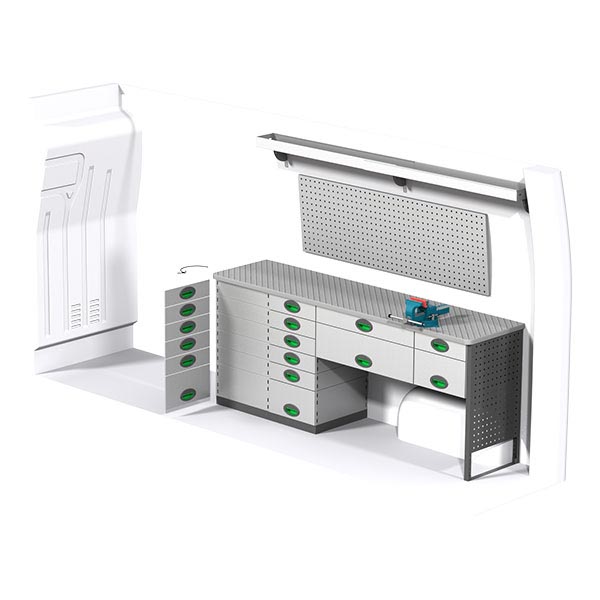 Equipamiento metálico lado derecho équipement pour utilitaire Nissan NV400 2010 