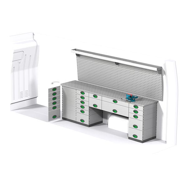 Equipamiento metálico lado derecho équipement pour utilitaire Nissan NV400 2010 