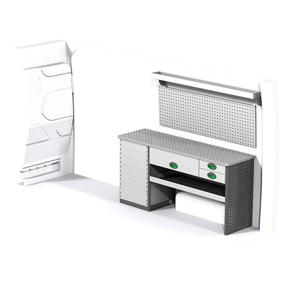 Equipamiento metálico lado derecho équipement pour utilitaire Ford Transit V 2013 