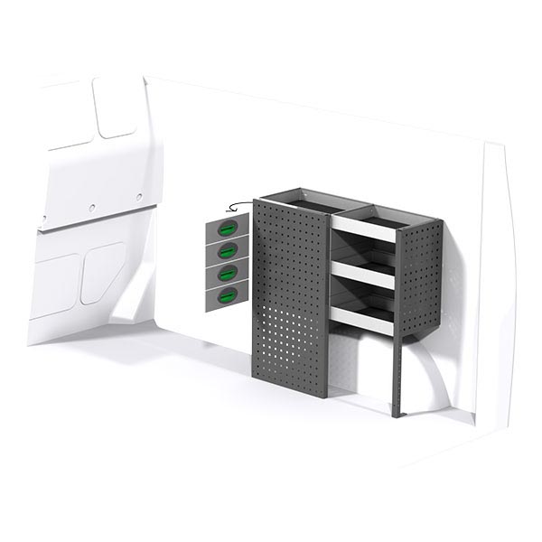Equipamiento metálico lado derecho équipement pour utilitaire Volkswagen Transporter 5 