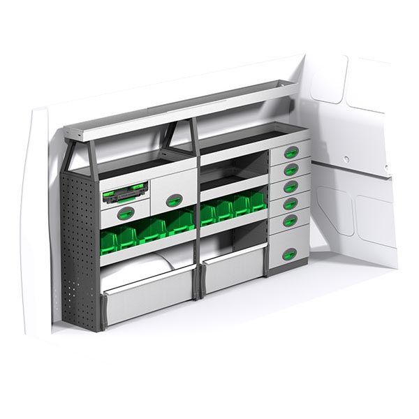 Equipamiento metálico lado izquierdo équipement pour utilitaire Volkswagen Transporter 5 