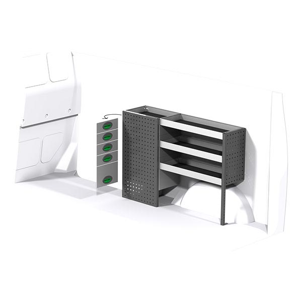 Equipamiento metálico lado derecho équipement pour utilitaire Volkswagen Transporter 5 