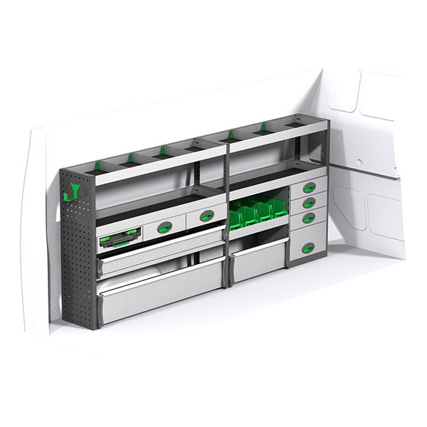 Equipamiento metálico lado izquierdo équipement pour utilitaire Volkswagen Transporter 5 
