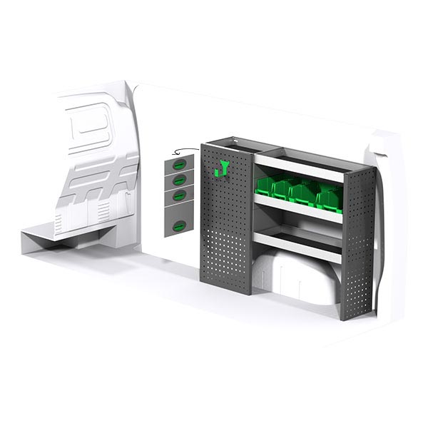 Equipamiento metálico lado derecho équipement pour utilitaire