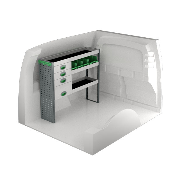 Equipamiento metálico lado izquierdo équipement pour utilitaire Volkswagen Caddy V 2021 