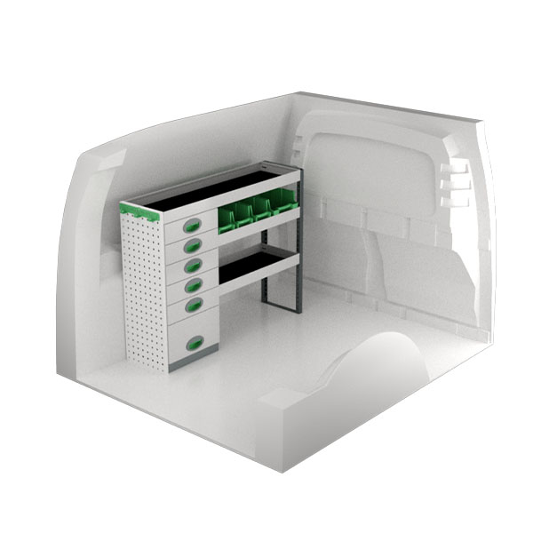 Equipamiento metálico lado izquierdo équipement pour utilitaire Volkswagen Caddy V 2021 