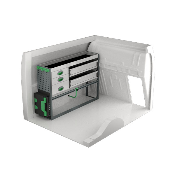 Equipamiento metálico lado izquierdo équipement pour utilitaire Peugeot Partner III 2018 