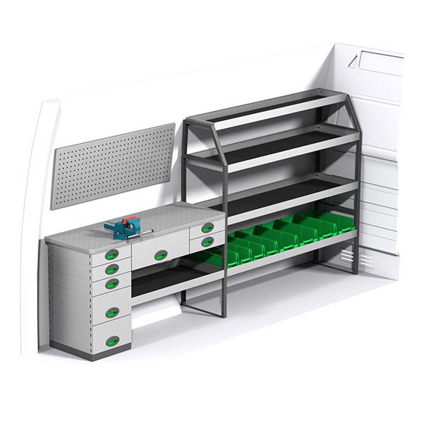 Equipamiento metálico lado izquierdo équipement pour utilitaire Mercedes Sprinter II 2006 