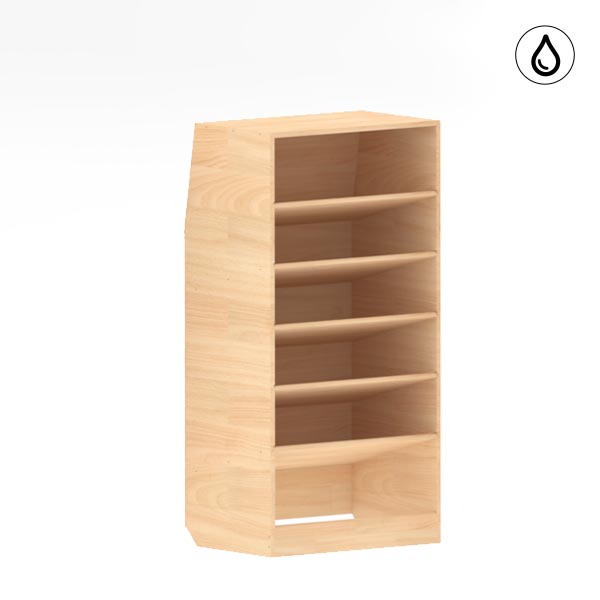Mueble técnico barnizado para herramientas eléctricas con estantes extraíbles équipement pour utilitaire