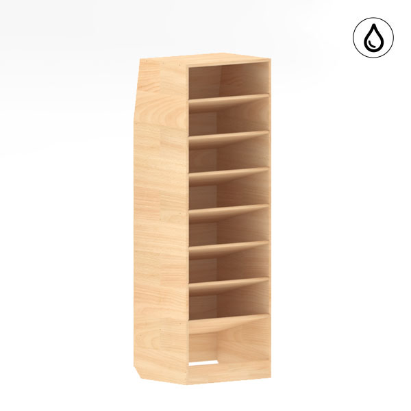 Mueble técnico barnizado para herramientas eléctricas con estantes extraíbles équipement pour utilitaire